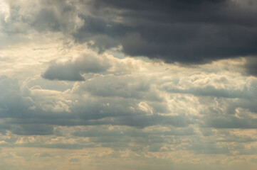 Wall Mural - beautiful summer landscape, storm clouds