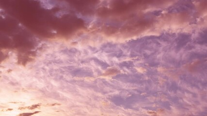 Wall Mural - beautiful elegant sunny peaceful cloudy sunrise sky landscape. 4k stock video time lapse of soft whi