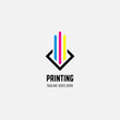 © armankra19 - Digital print and printing logo design template. Vector illustration.