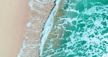 Wall Mural - aerial view of clear turquoise sea