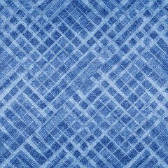 Indigo seamless pattern. Denim texture. Blue distress background. Repeated modern fabric. Abstract degrade patterns. Repeating faded effect creative printing. Marks design mottled jeans. Vector