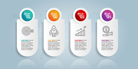 Wall Mural - abstract tab bar horizontal infographics presentation