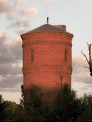 old tower at sunset