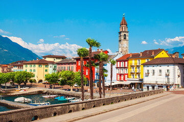 Canvas Print - Ascona town near Locarno, Switzerland