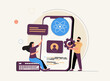 © Mykyta - Mobile app development process abstract concept vector illustration set. React native mobile app, experience design.