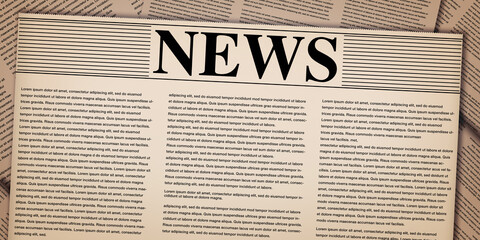 abstract vintage style newspaper in old style backdrop design. newspaper of past background concept