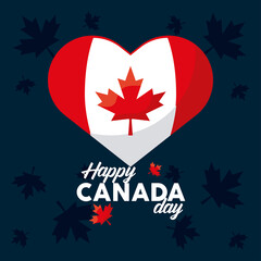 Wall Mural - canada day heart