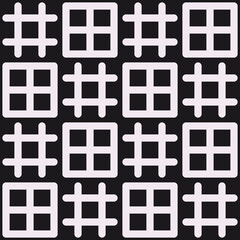 Sticker - Checkered sticks pattern. Vector simple shapes.