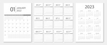 Calendar 2022 Week Start Monday Corporate Design Template Vector.