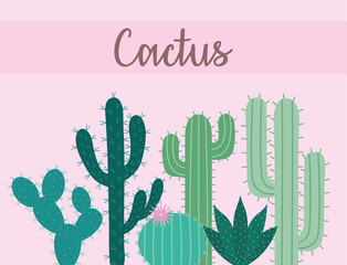 Sticker - greens cactus poster