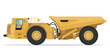 Underground Mining Truck, Isolated Detailed Vector Illustration Sideview, Heavy Equipment, Construction Vehicles, Machinery