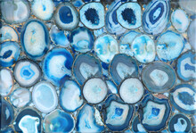 Original Multicolored Agate Stone, Cut In The Form Of A Finishing Panel For Interior Decoration