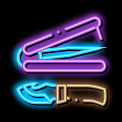 Poster - All Purpose Knife neon light sign vector. Glowing bright icon All Purpose Knife sign. transparent symbol illustration