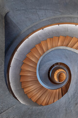Poster - Modern spiral staircase. Contemporary architecture abstract background