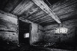 Alptraum Horror Keller in einer alten, verlassene Scheune im 