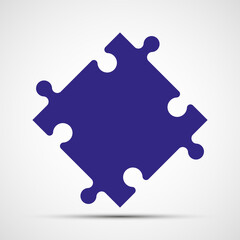 Aufkleber - Puzzle piece icon. Abstract background. illustration