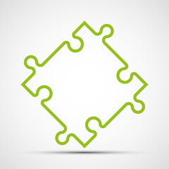 Aufkleber - Puzzle piece icon. Abstract background. illustration