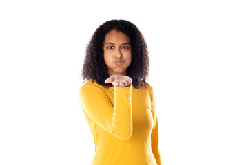 Sticker - Mixed Race Girl With cute Afro Hair