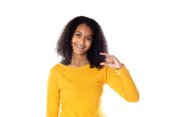 Sticker - Mixed Race Girl With cute Afro Hair