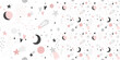 Space Dreams childish seamless hand drawn pattern with moon and stars.