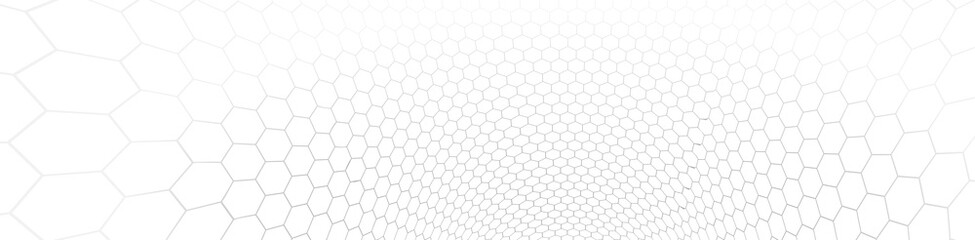 Wall Mural - Technology and science vector background, tech abstraction with hexagons mesh electronics and digital style in 3D dimensional perspective, abstract illustration.