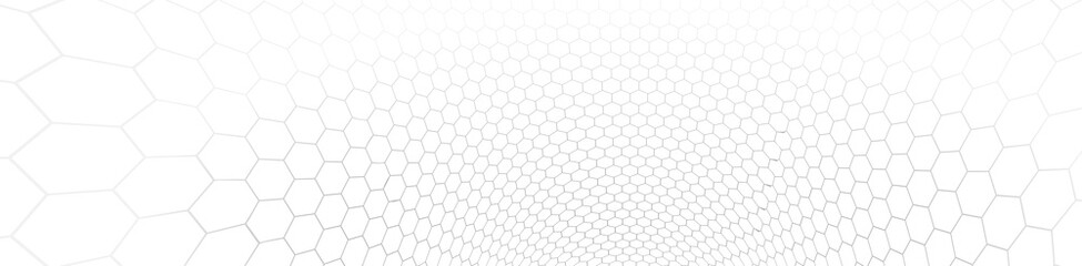 Technology and science vector background, tech abstraction with hexagons mesh electronics and digital style in 3D dimensional perspective, abstract illustration.