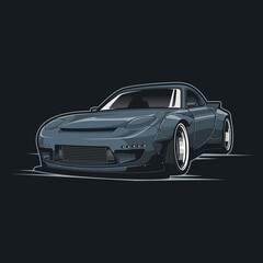 jdm car vector illustration