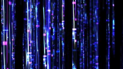 Poster - abstract background animation shiny lines stripes, beams rods and structure moving transforming and 