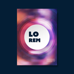 Wall Mural - modern style flyer or cover design for your business with colorful blurry gradient shapes - template