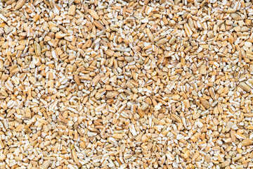 Canvas Print - background - crushed rye groats grains