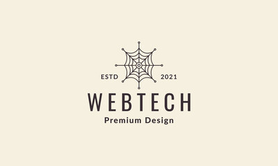 lines vintage web spider logo symbol vector icon illustration graphic design