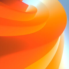 Poster - 3d rendering digital illustration of fluid shapes with rainbow gradient. Modern design template. Abstract art background