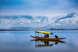 Fototapeta Natura - A beautiful view of Dal Lake in winter, Srinagar, Kashmir, India.