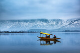 Fototapeta Natura - A beautiful view of Dal Lake in winter, Srinagar, Kashmir, India.