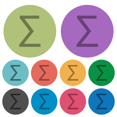 Sum symbol color darker flat icons