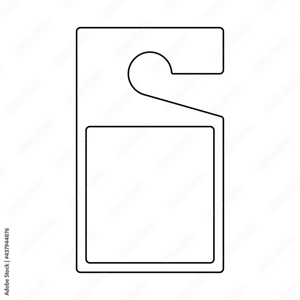 Blank parking permit hang tag outline template. Clipart image Stock Vector | Adobe Stock blank-parking-permit-hang-tag-outline-template-clipart-image-stock-vector-adobe-stock