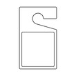 Blank parking permit hang tag outline template. Clipart image