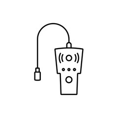 Wall Mural - lpg gas leak detector outline icon. clipart image isolated on white background