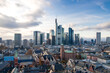 View over the city and skyline of Frankfurt