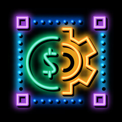 Canvas Print - cash account credentials neon light sign vector. Glowing bright icon cash account credentials sign. transparent symbol illustration