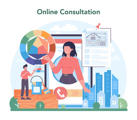 Wall Mural - architecture online service or platform. idea of building project