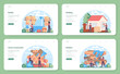 © inspiring.team - Home master web banner or landing page set. Repairman applying