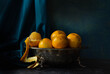 Wild lemon with turquoise background 