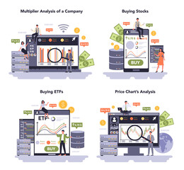 Wall Mural - software developing and data precessing industry online service or platform