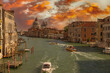 Venedig Panorama bei Sonnenuntergang Italien
