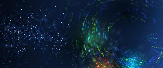 Technology data background, idea of global business solution