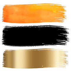 swatches strokes. set brush stains smear make up lines collection swatches texture isolated black an