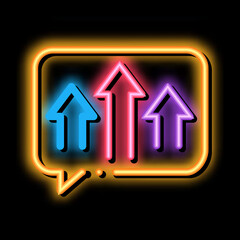 Wall Mural - road selection neon light sign vector. Glowing bright icon road selection sign. transparent symbol illustration