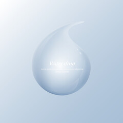 Wall Mural - transparent water droplets , water drop object.