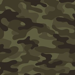 Camouflage seamless pattern.Military camo green.Army background.Print on clothing.Modern design.